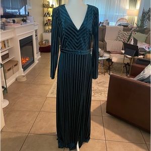 Badgley Mishka Teal Velour Dress